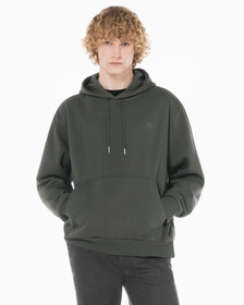 Buy 남성 롱슬리브 아카이브 플리스 후디 in color CHARCOAL