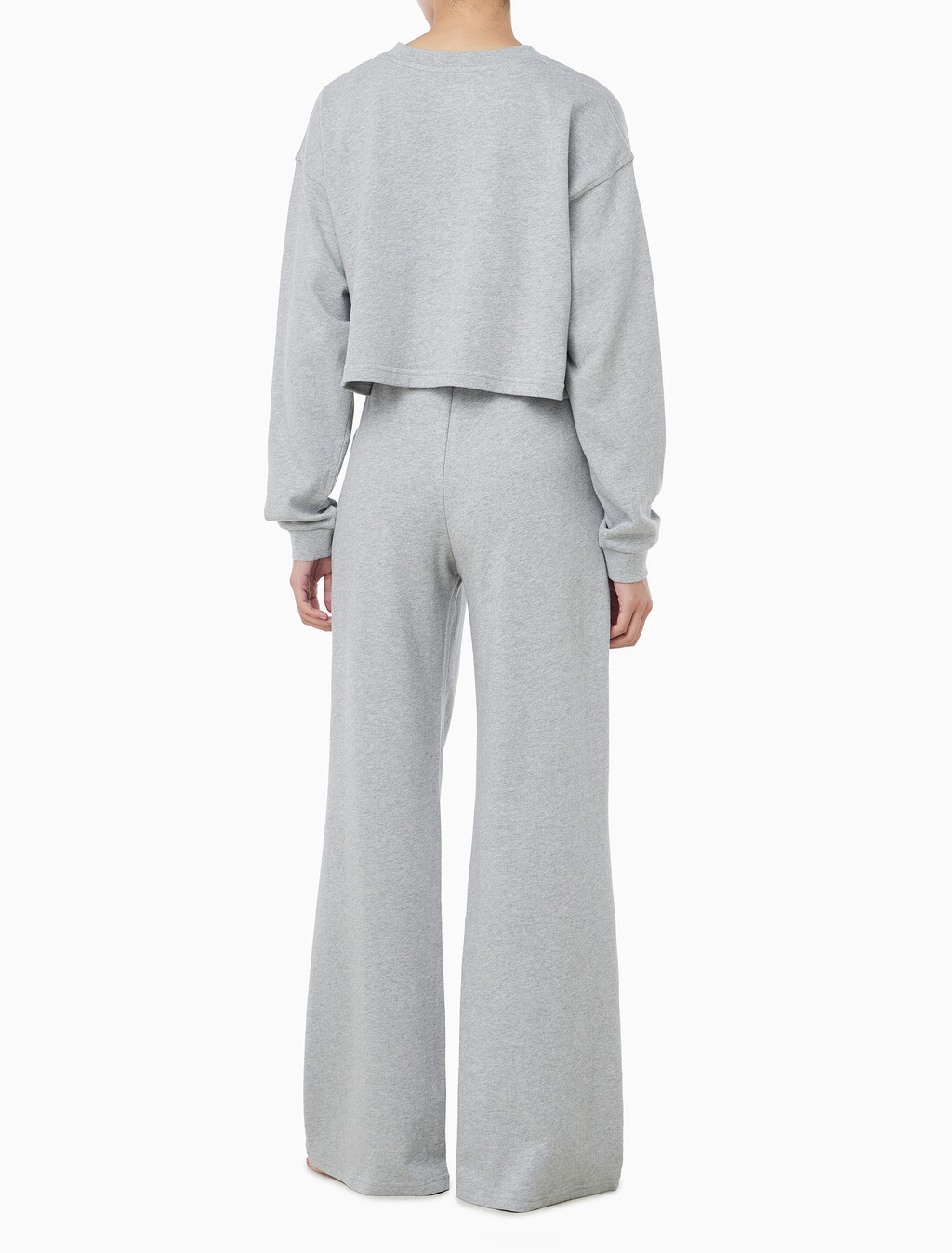 Buy 여성 CK 베이직 라운지 로고 져지 팬츠 in color GREY HEATHER