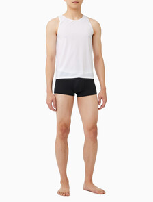Buy 남성 CK 블랙 인비져블 메쉬 탱크탑 in color WHITE