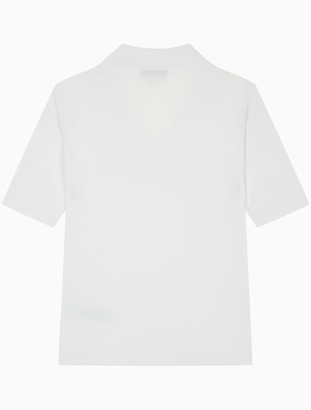 Buy 여성 슬림핏 브이넥 폴로 in color BRILLIANT WHITE