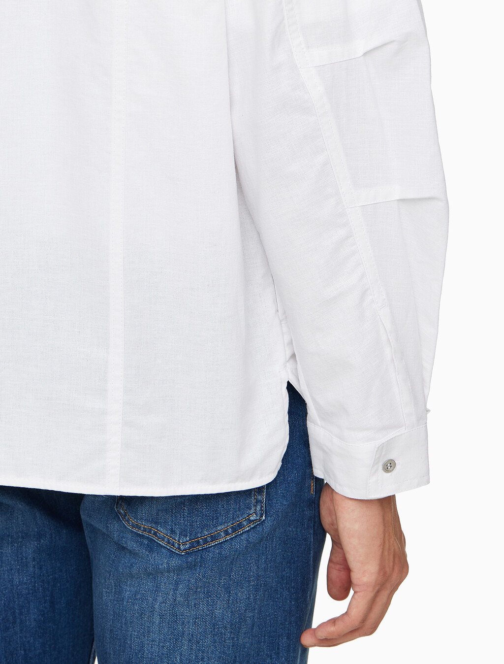 Buy 남성 쿨링 린넨 셔츠 자켓 in color BRIGHT WHITE