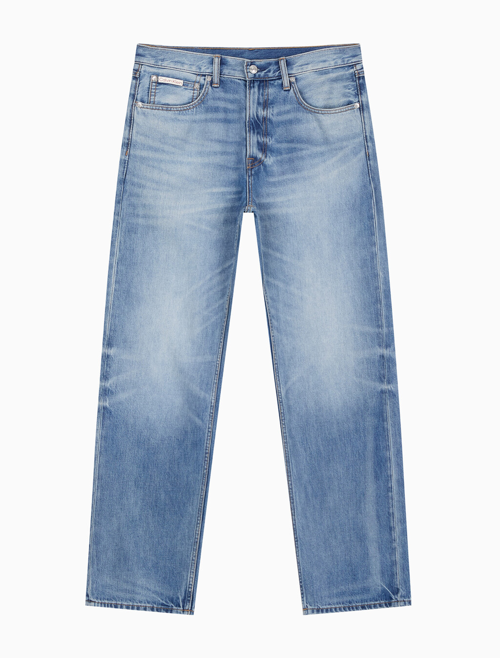 Buy 남성 90S 스트레이트 쿨 진 in color Mid blue