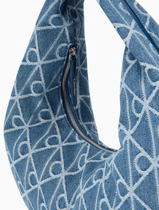 Buy 여성 엠블럼 데님 호보 백 in color Denim JQD Medium Wash