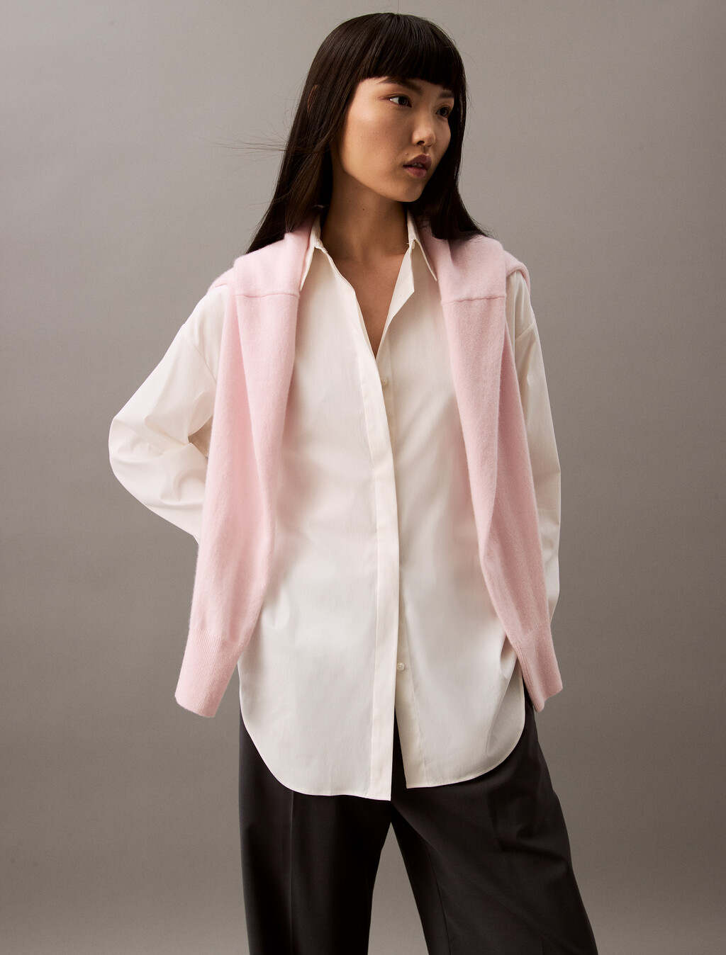 Buy 여성 롱슬리브 나일론 포플린 릴렉스 버튼다운 셔츠 in color BRILLIANT WHITE