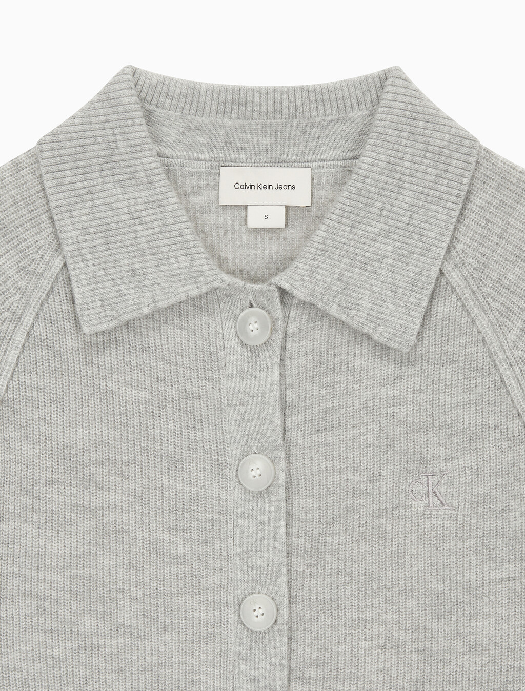 Buy 여성 버튼 가디건 in color LIGHT GREY HEATHER