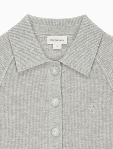 Buy 여성 버튼 가디건 in color LIGHT GREY HEATHER