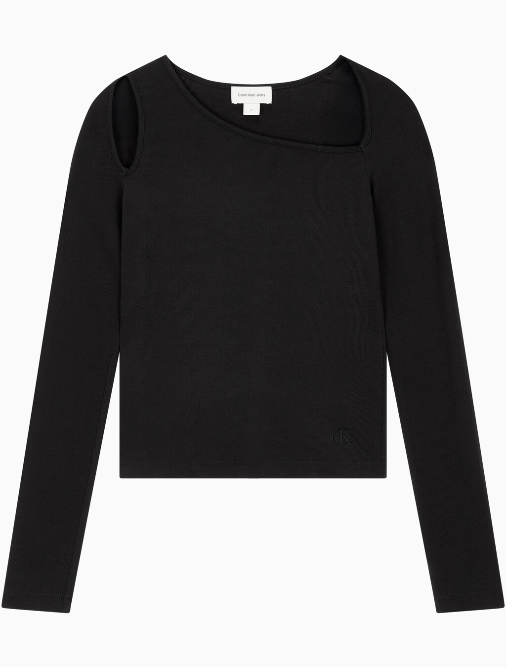 Buy 여성 컷 아웃 탑 in color CK BLACK