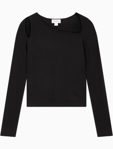Buy 여성 컷 아웃 탑 in color CK BLACK