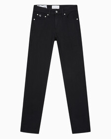 Buy 남성 슬림핏 린스 블랙 데님 in color WASHED BLACK LOGO LACE