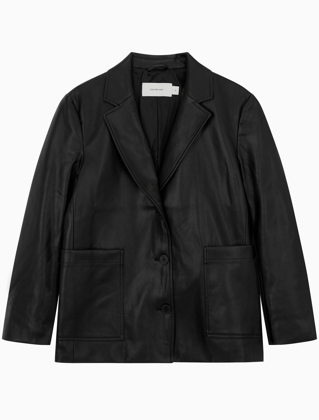 Buy 여성 폭스 레더 블레이저 자켓 in color CK BLACK
