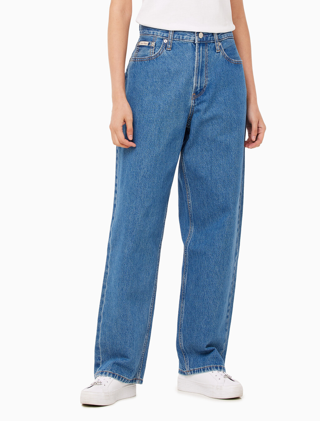 Buy 여성 90's 루즈핏 블루 데님 in color BLUE