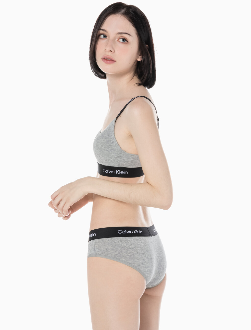 Buy 여성 1996 코튼 AF 라이틀리 라인드 브라렛 in color GREY HEATHER