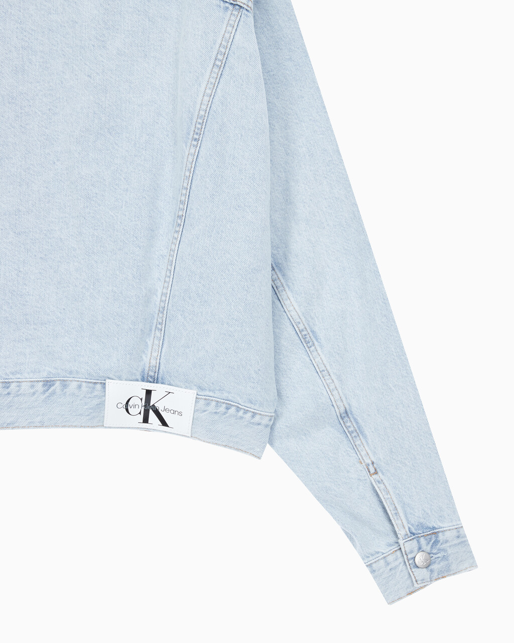 Buy 남성 오버사이즈핏 박시 크롭 데님 재킷 in color 028A CHALKY BLU
