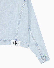 Buy 남성 오버사이즈핏 박시 크롭 데님 재킷 in color 028A CHALKY BLU
