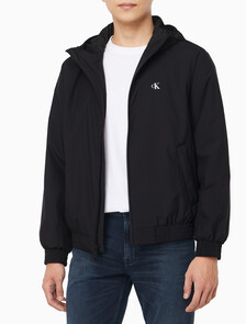 Buy 남성 후드 립스탑 해링턴 자켓 in color BLACK