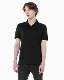 Buy 남성 톤온톤 로고 레귤러핏 폴로 반팔 티셔츠 in color CK BLACK