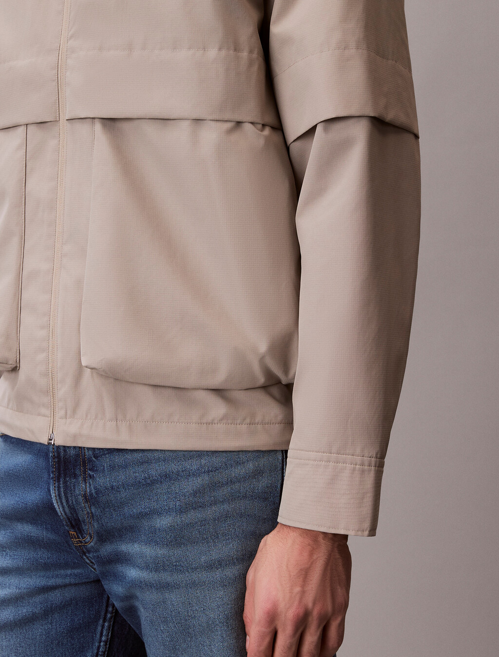 Buy 남성 립스탑 후드 윈드브레이커 in color VINTAGE KHAKI