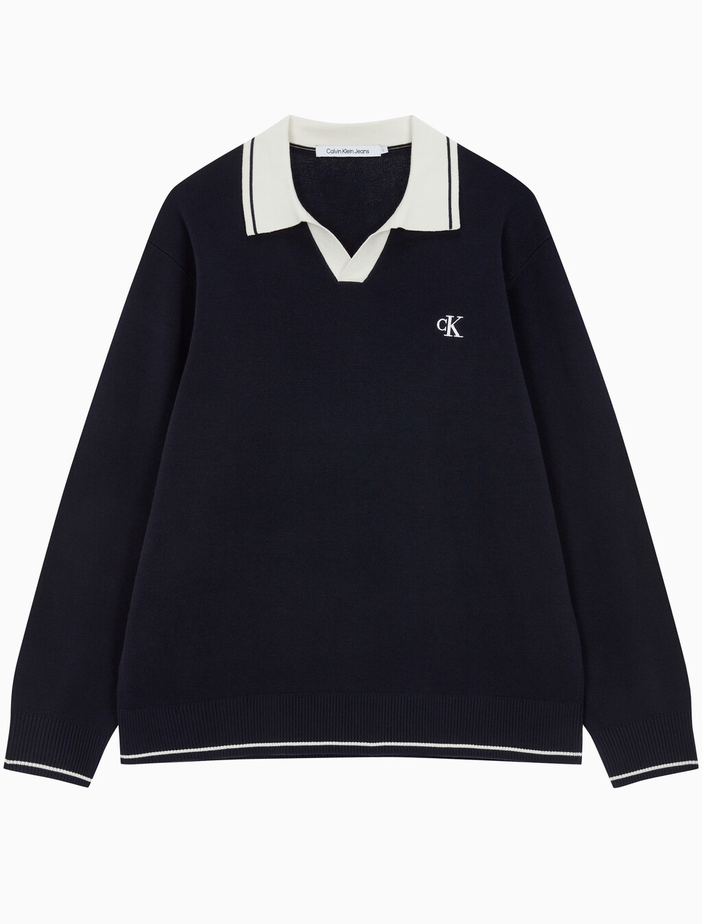 Buy 남성 오버사이즈 럭비카라 스웨터 in color NIGHT SKY