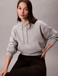 Buy 여성 프리미엄 테리 엠블럼 로고 후디 in color HEROIC GREY HEATHER