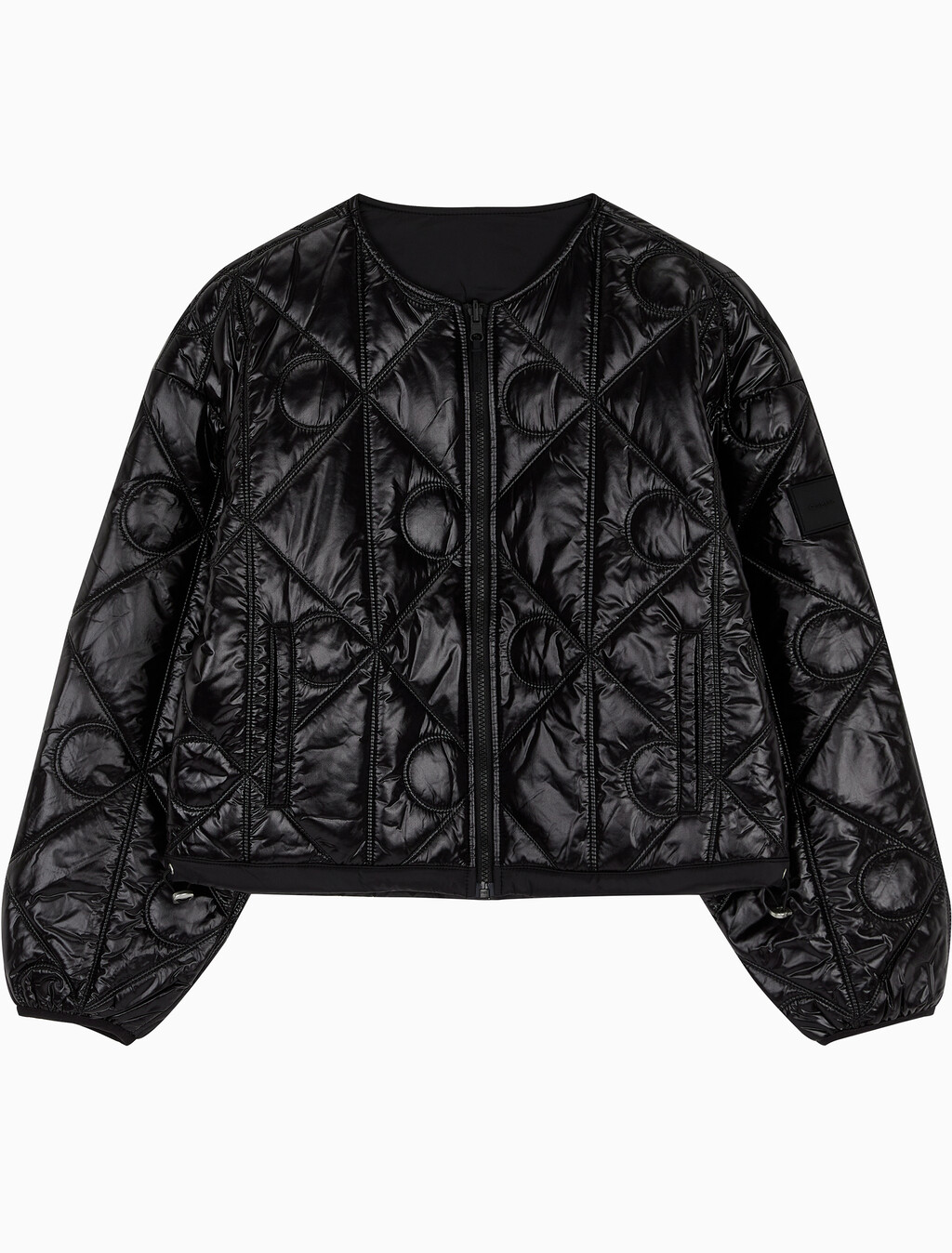 Buy 여성 로고 퀼티드 패딩 자켓 in color BLACK