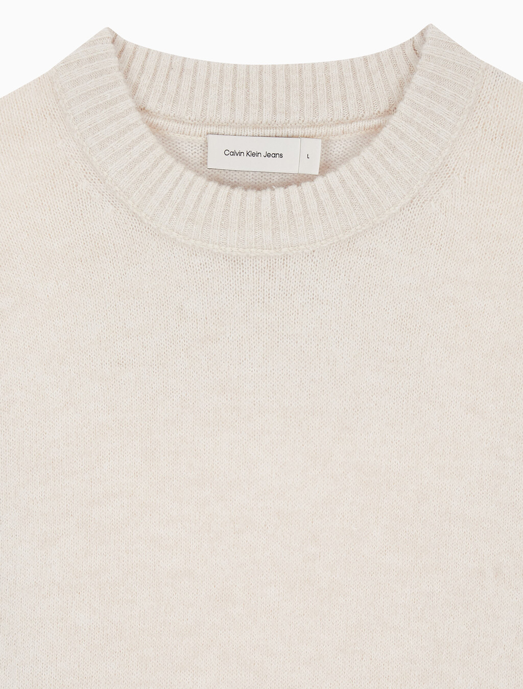 Buy 남성 릴렉스핏 알파카 울 니트 스웨터 in color LIGHT BEIGE
