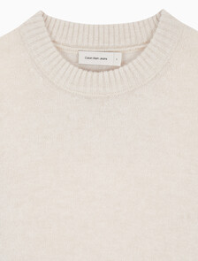 Buy 남성 릴렉스핏 알파카 울 니트 스웨터 in color LIGHT BEIGE
