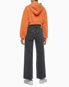 Buy 여성 미네랄 다이 모노로고 후디 in color ORANGE