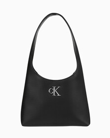 Buy 여성 CKJ 미니멀 모노그램 숄더백 in color BLACK