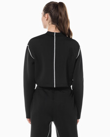 Buy 여성 크롭 스웻셔츠 in color BLACK