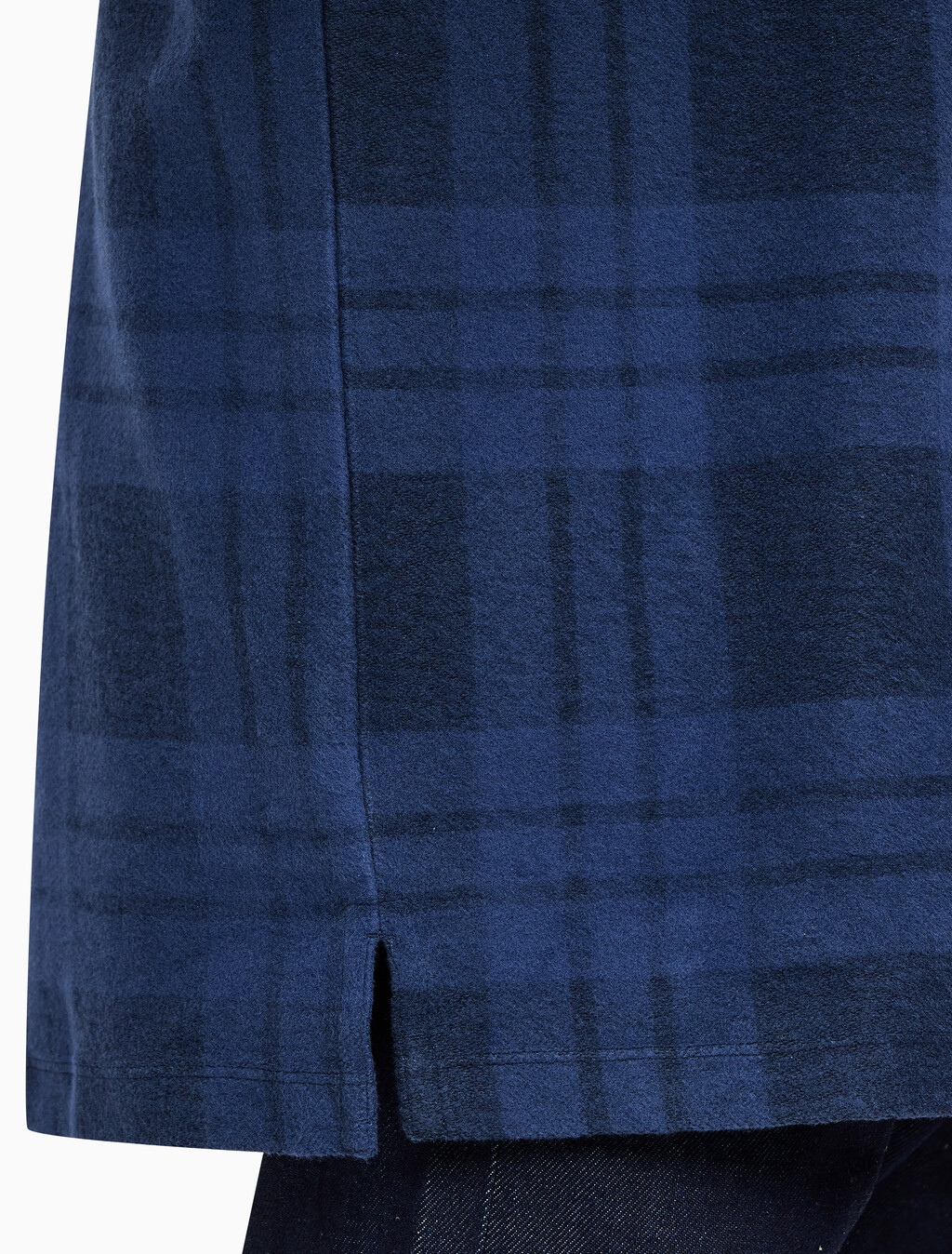 Buy 남성 프린트 플레이드 긴팔 셔츠자켓 in color DARK SAPPHIRE