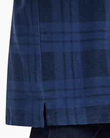 Buy 남성 프린트 플레이드 긴팔 셔츠자켓 in color DARK SAPPHIRE