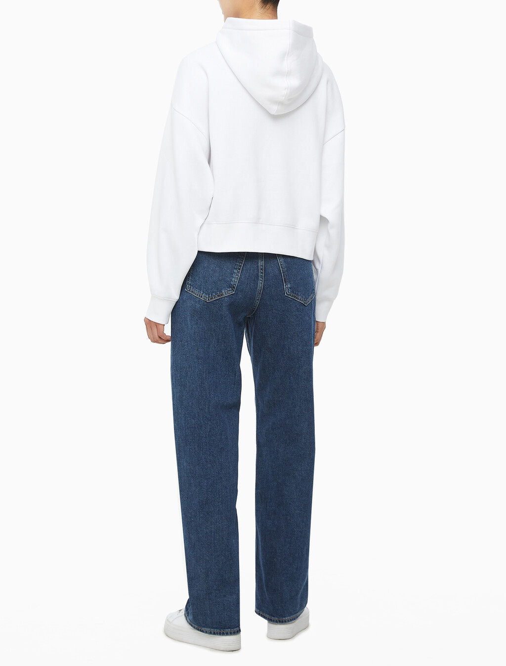 Buy 여성 아카이브 로고 플리스 후디 in color BRILLIANT WHITE