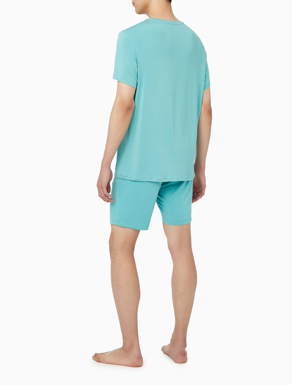 Buy 남성 울트라 소프트 모달 슬립 반팔 헨리넥 in color SALTWATER AQUA