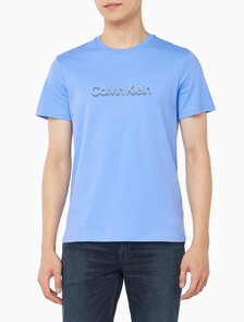 Buy 슬림핏 캘빈클라인 로고 티 in color Deep Indigo Blue