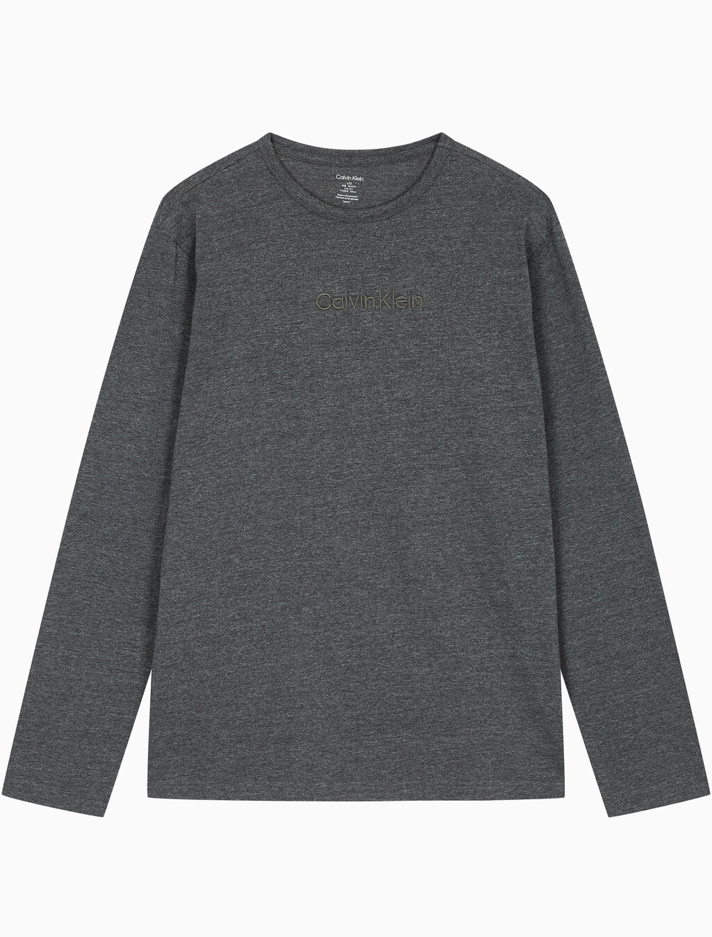 Buy 남성 코튼 롱 슬리브 탑 in color GREY