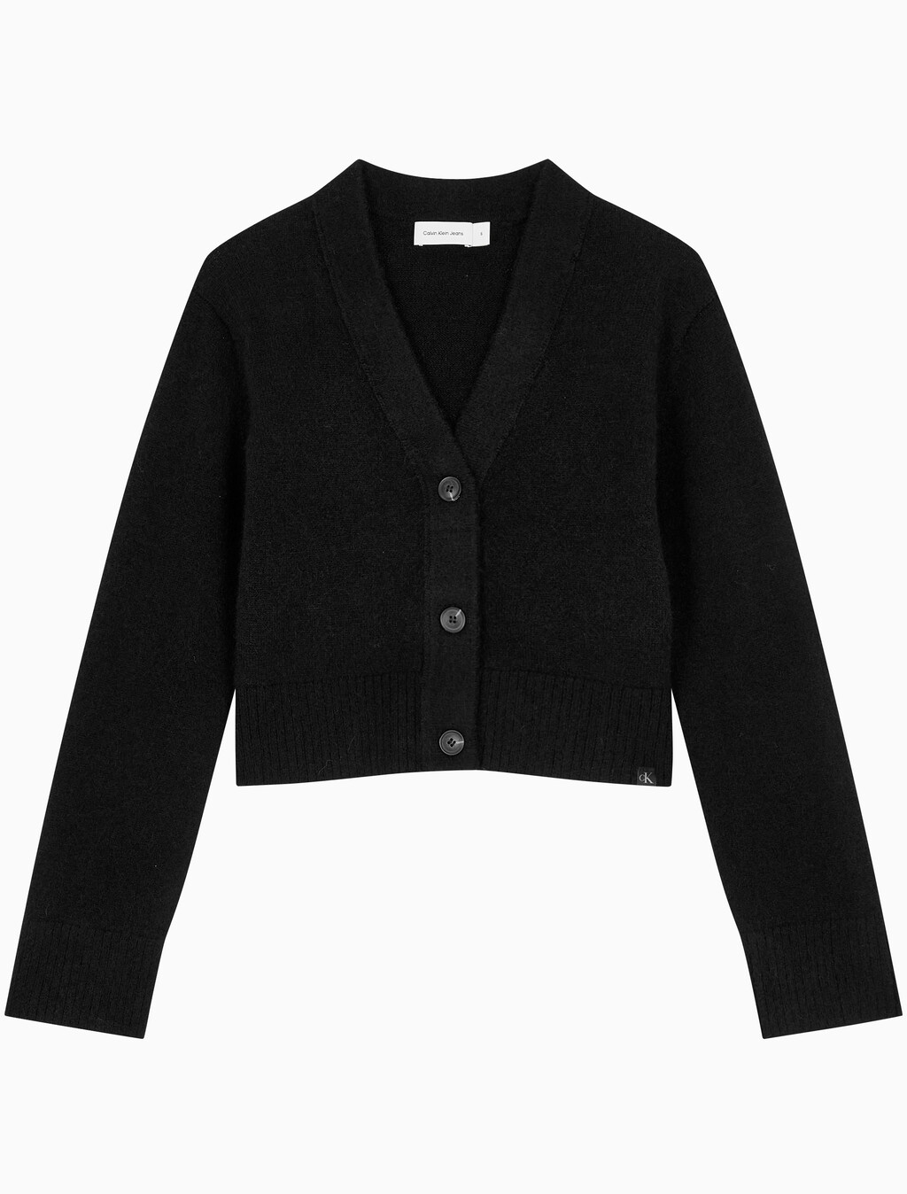 Buy 여성 플러피 얀 스웨터 가디건 in color CK BLACK