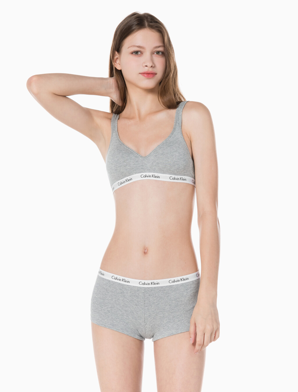 Buy 여성 캐러셀  패디드 브라렛 in color GREY HEATHER