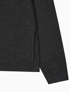 Buy 남성 롱슬리브 테크니컬 메리노 울 풀 집업 스웨터 in color CHARCOAL HEATHER
