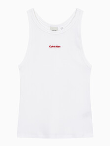 Buy 여성 모던 립 탱크 in color WHITE