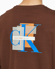 Buy 남성 롱슬리브 패션 레이어드 티 in color DARK BROWN