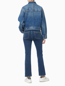 Buy 여성 워크웨어 CK 로고 데님 자켓 in color Mid blue