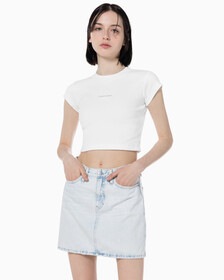 Buy 여성 모노그램 베이비 티셔츠 in color BRIGHT WHITE