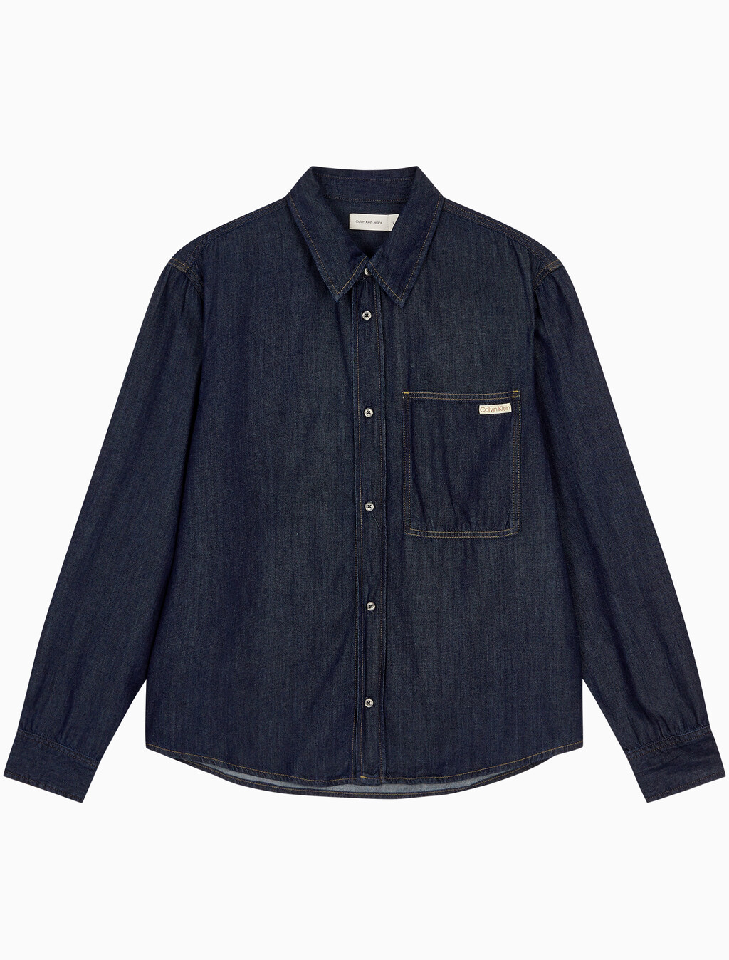 Buy 남성 레귤러핏 린스블루 데님 셔츠 in color BLUE BLACK HANGER LOOP