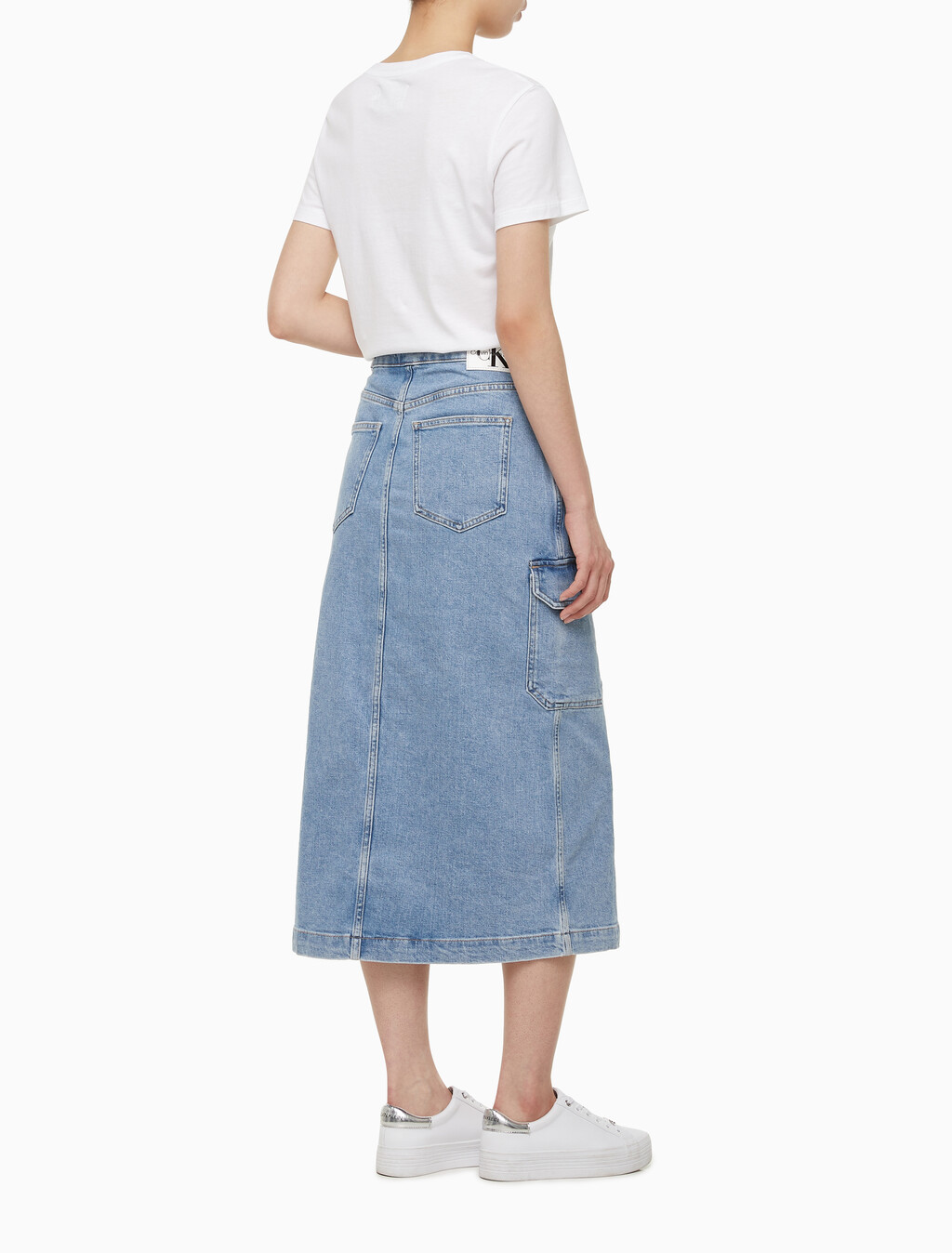 Buy 여성 맥시 데님 랩 스커트 in color CHALKY BLUE