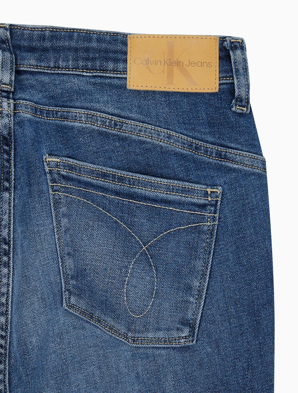 Buy 여성 하이라이즈 부츠핏 미드블루 데님 in color BLUE BLACK HANGER LOOP