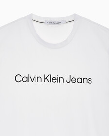 Buy 남성 레귤러핏 인스티튜셔널 로고 스트레치 반팔 티셔츠 in color BRIGHT WHITE