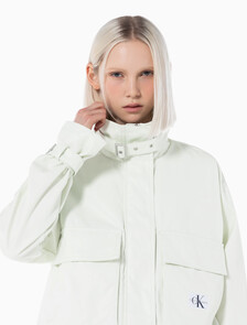 Buy 여성 코튼 유틸리티 숏 자켓 in color WHITE