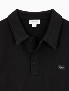 Buy 남성 릴렉스핏 하프 버튼 럭비 스웻셔츠 in color CK BLACK