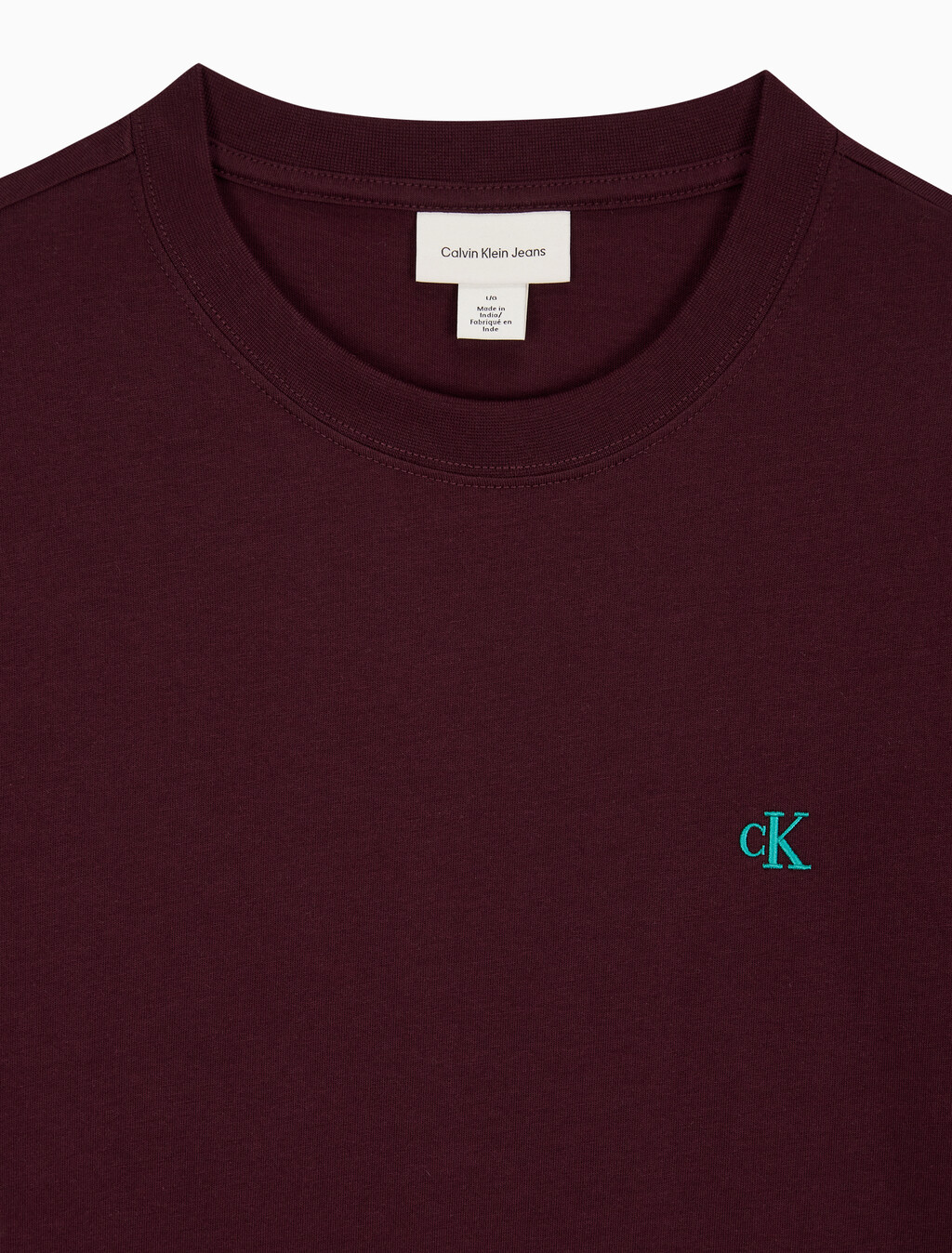 Buy 남성 이지핏 아카이브 로고 반팔 티셔츠 in color Crimson red
