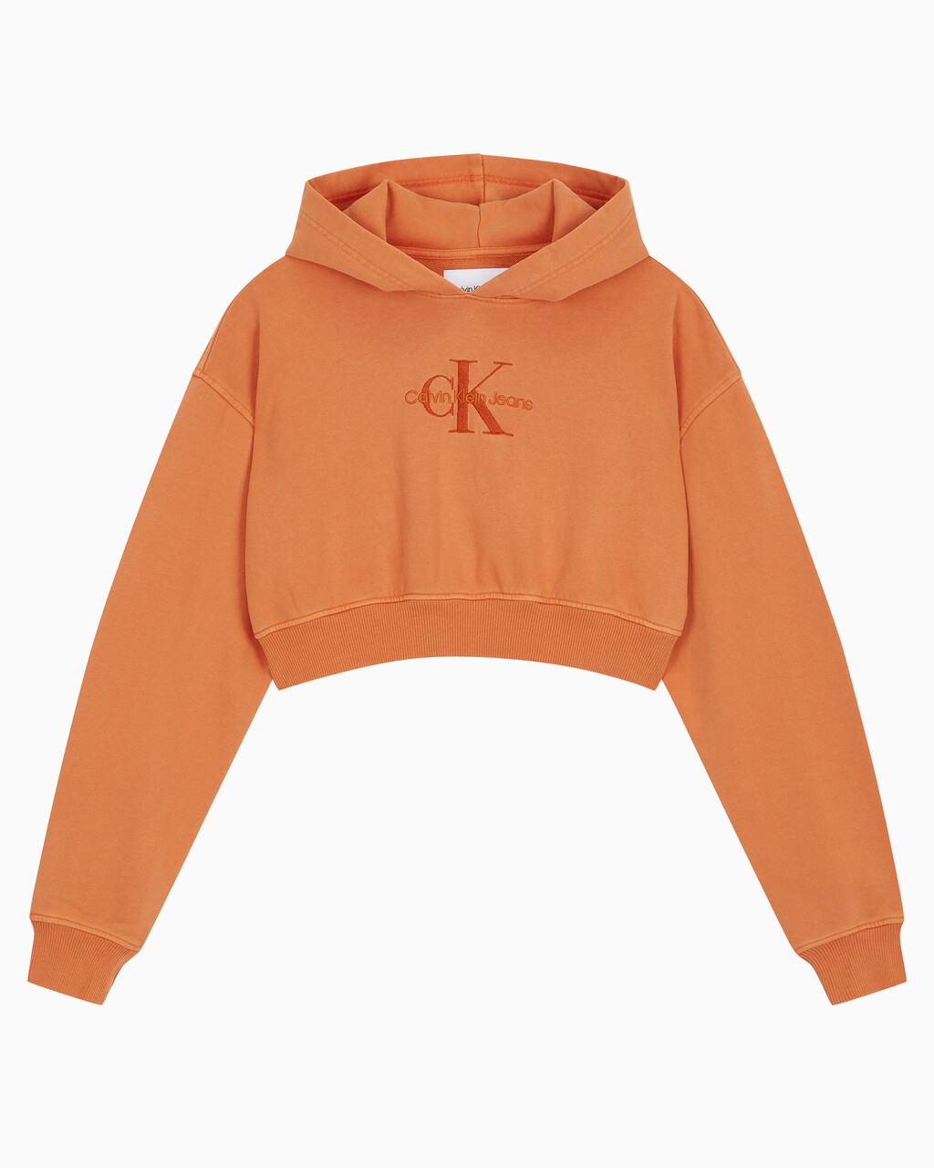 Buy 여성 미네랄 다이 모노로고 후디 in color ORANGE